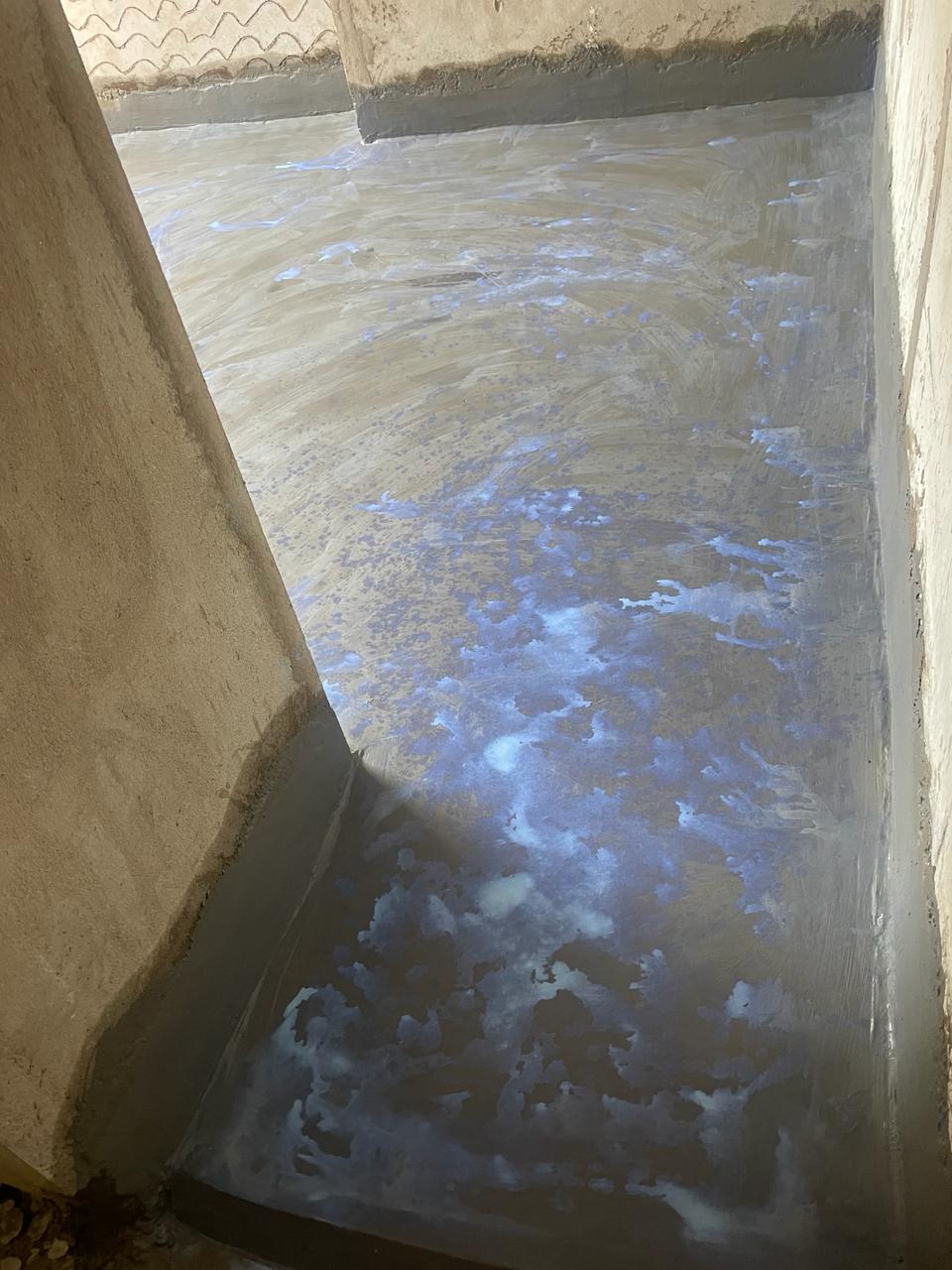 Bathroom sunken slab